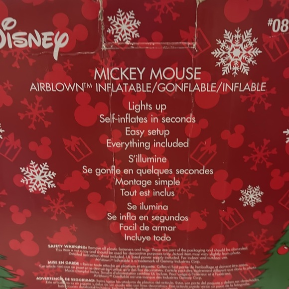 Disney Mickey Mouse Airblown Inflatable 3.5” Tall In Box - Picture 3 of 3
